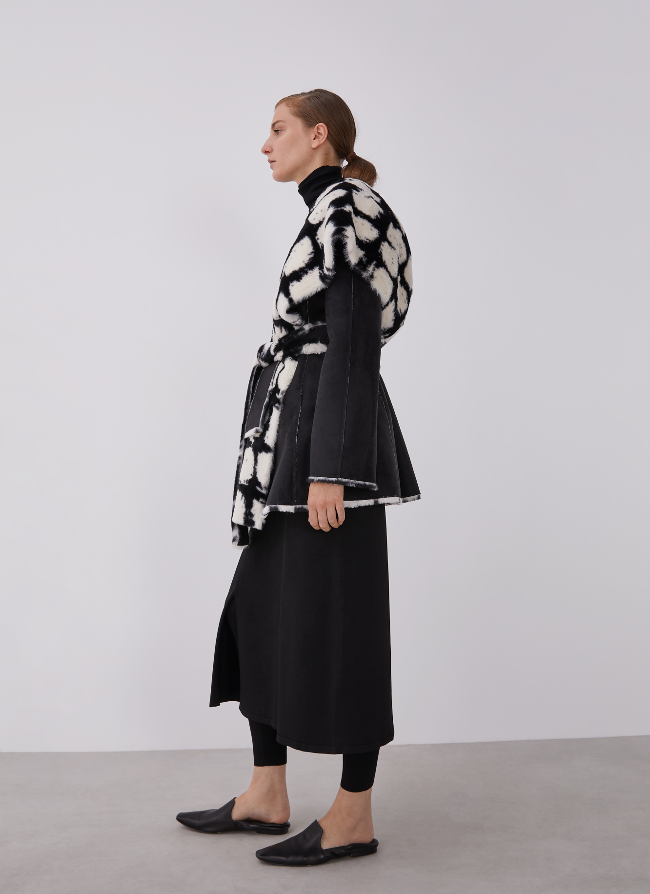 Abrigo reversible de ecopiel con print image number 5