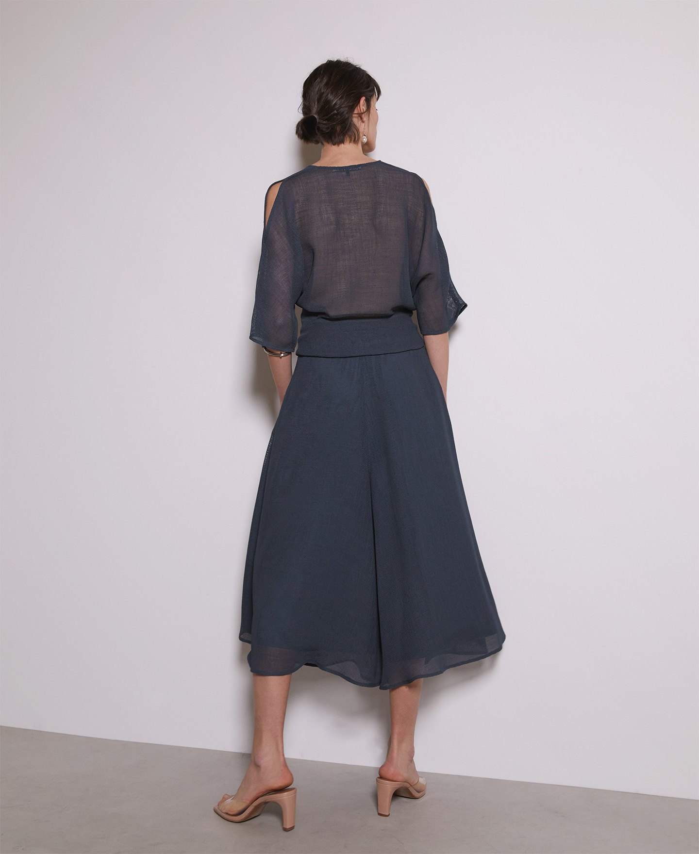 Semitransparent shirt with v-neckline image number 1