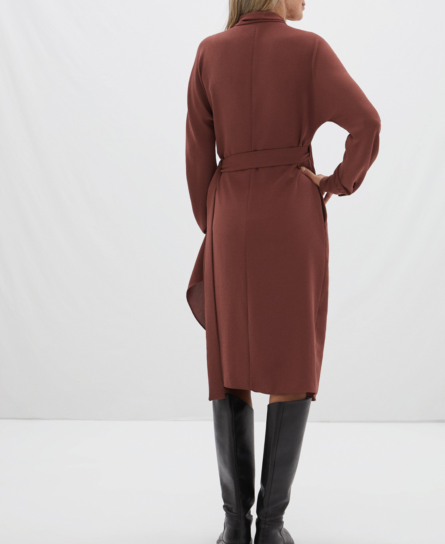 Wrap-around dress with side lacing image number 2