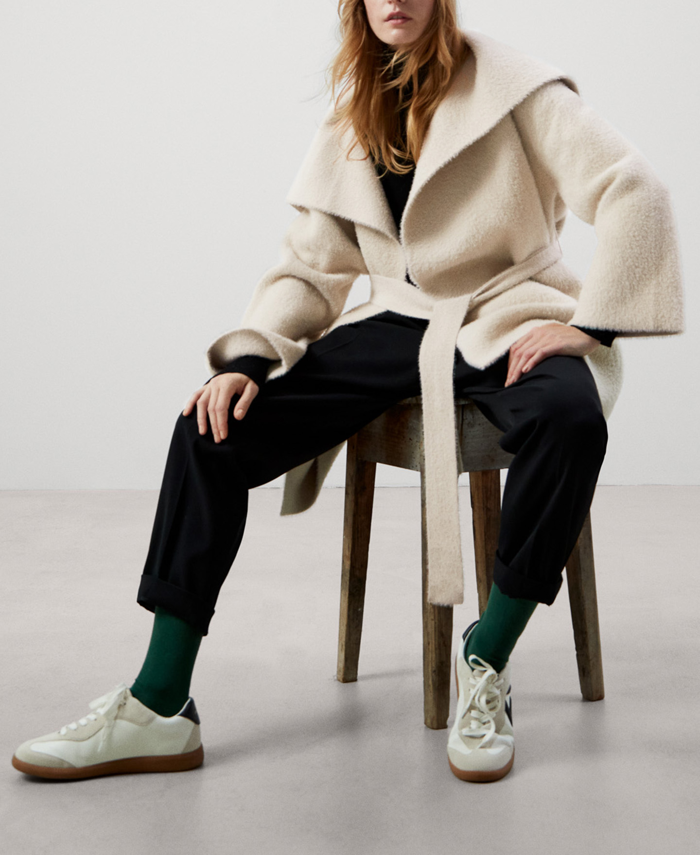 Oversize funnel collar jacket image number 5