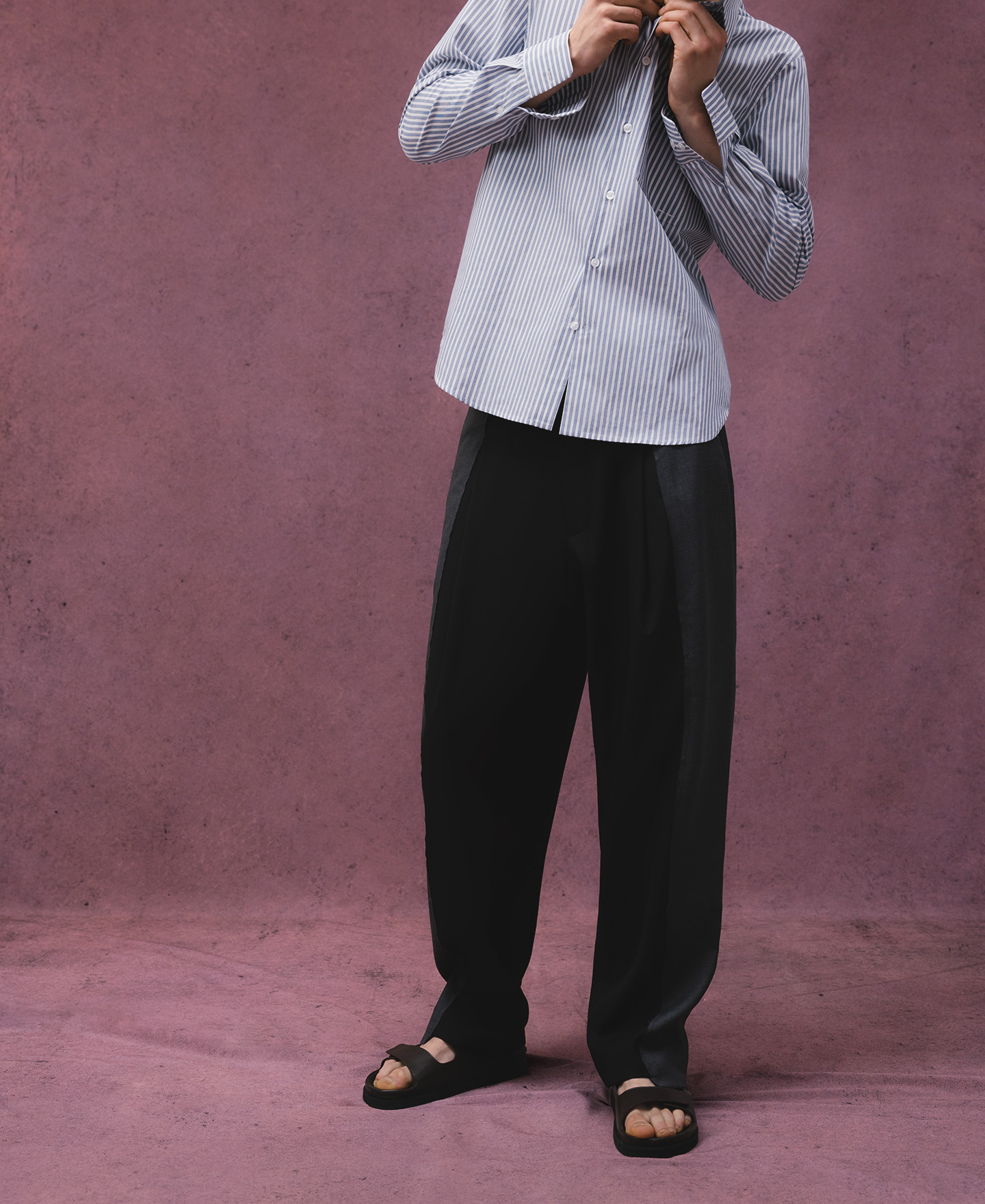 Trousers with side pieces man image number 0