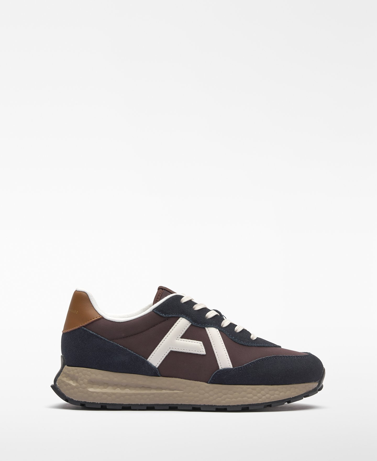 Leather nylon maxi logo sneaker woman image number 0