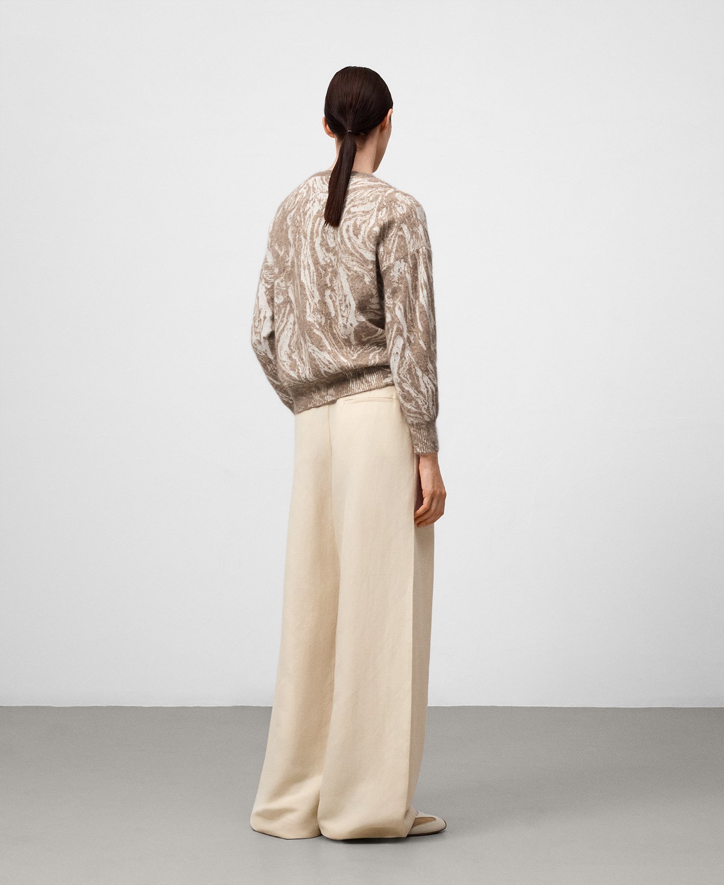 Jersey estampado punto jacquard mujer image number 2