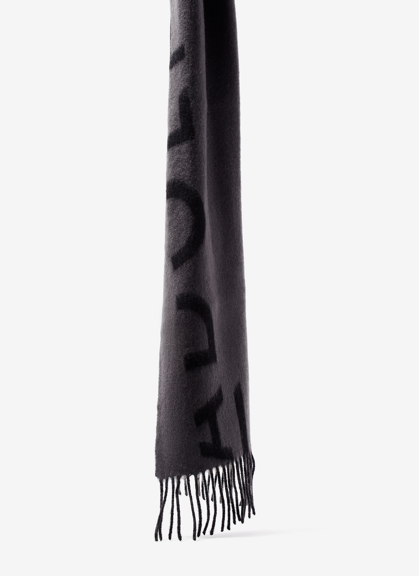 Narrow wool scarf with logo image number 2