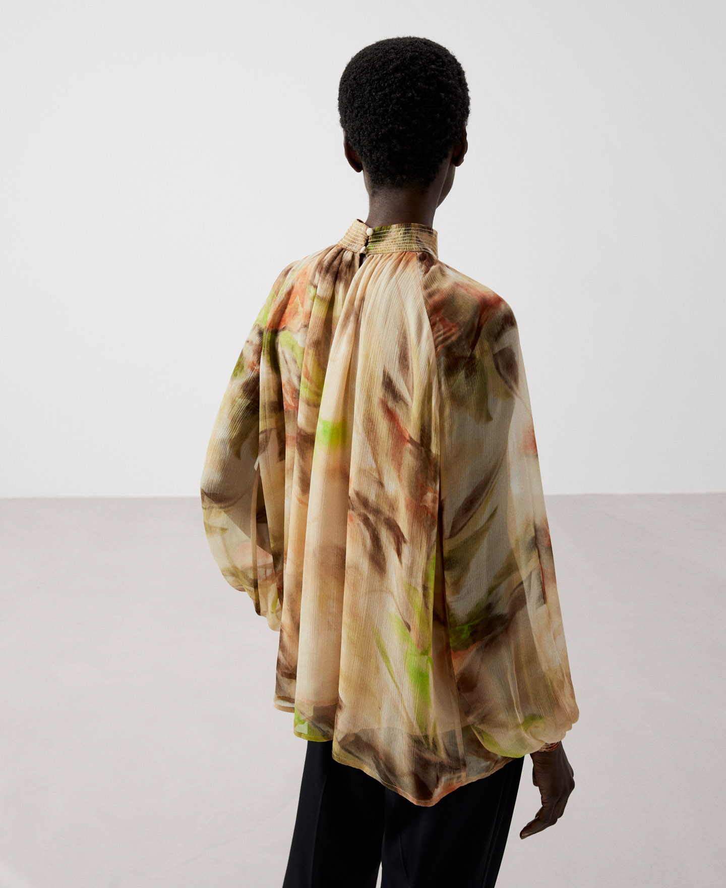 Print bambula blouse image number 2