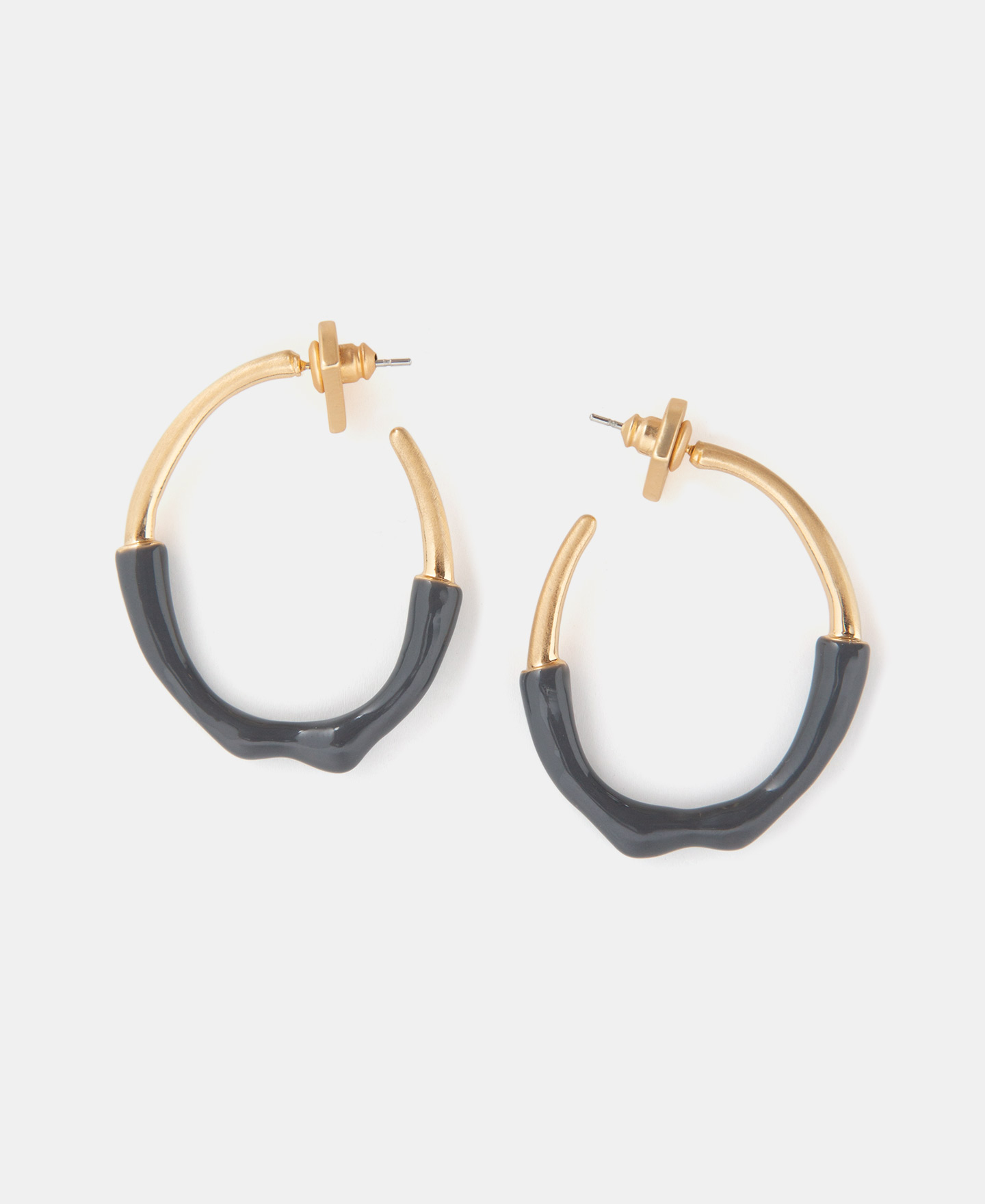 Resin and zinc circular earrings image number 0