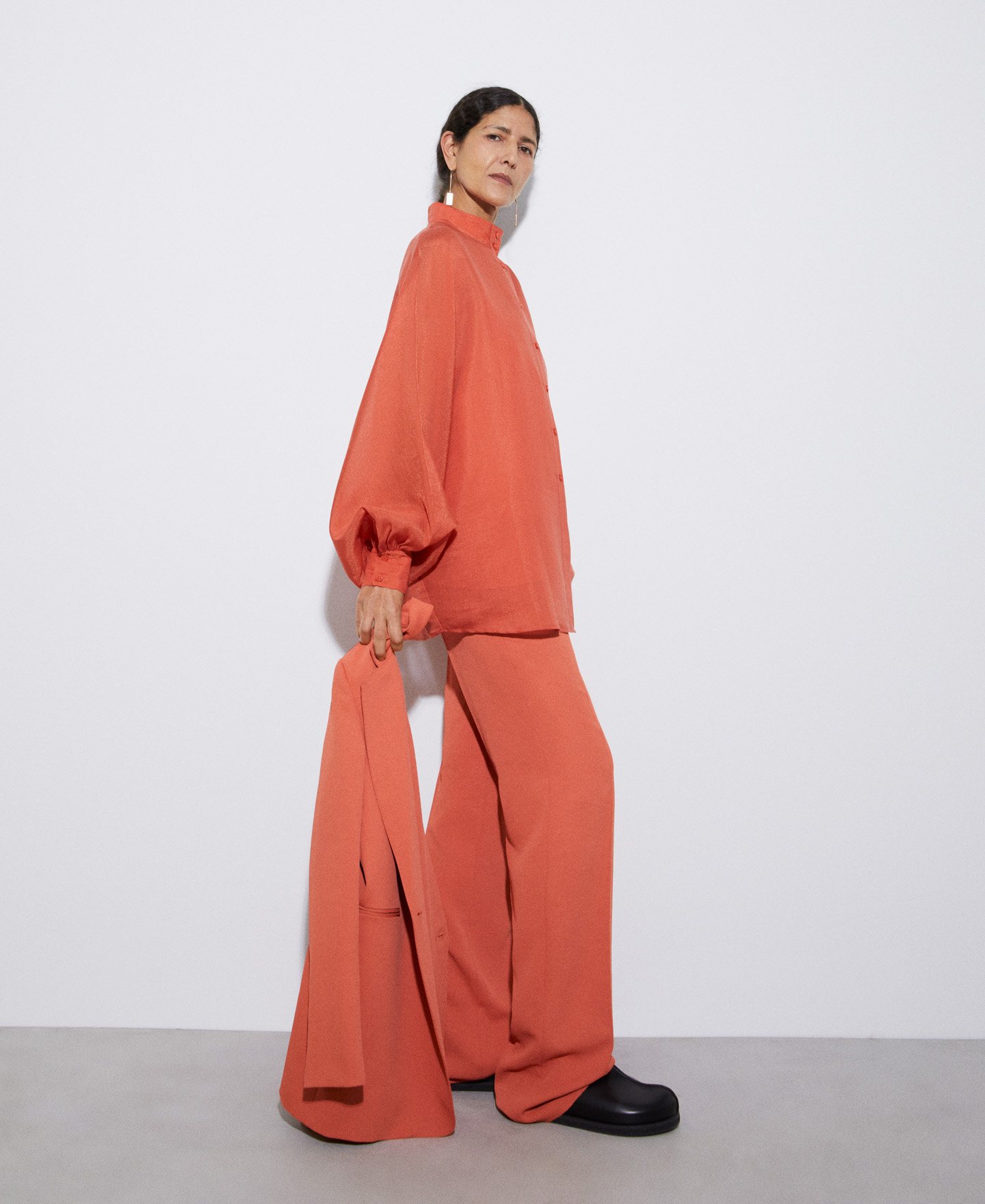 Oversize lyocell shirt image number 1