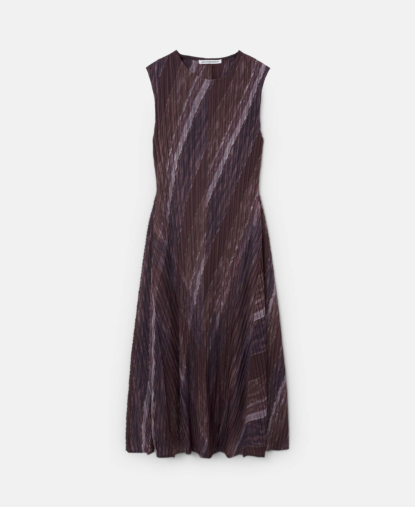 Vestido midi plisado estampado image number 4
