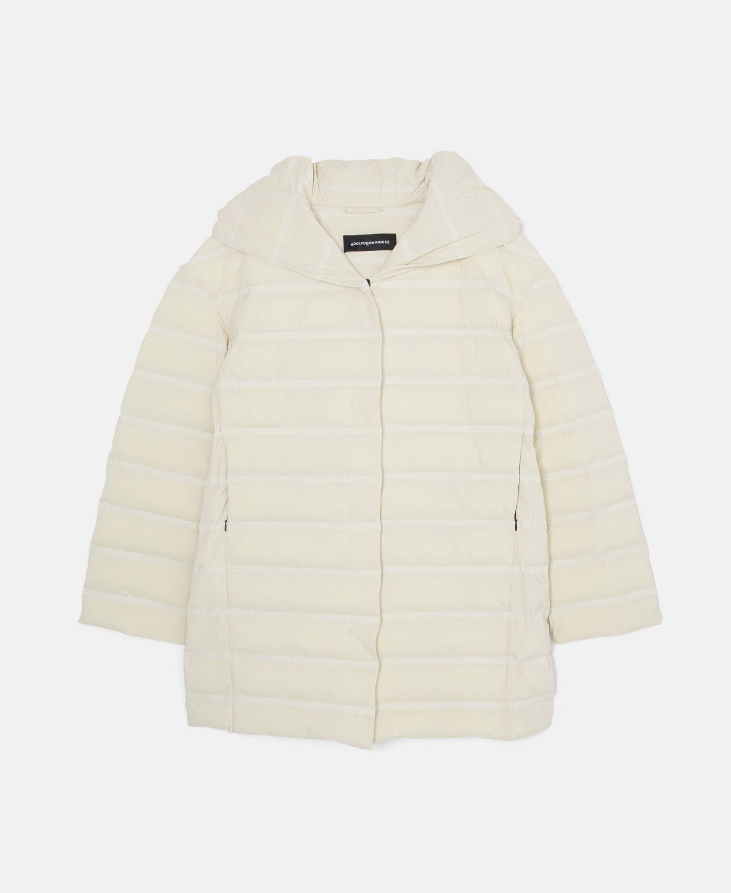 Straight padded jacket with hood image number 4