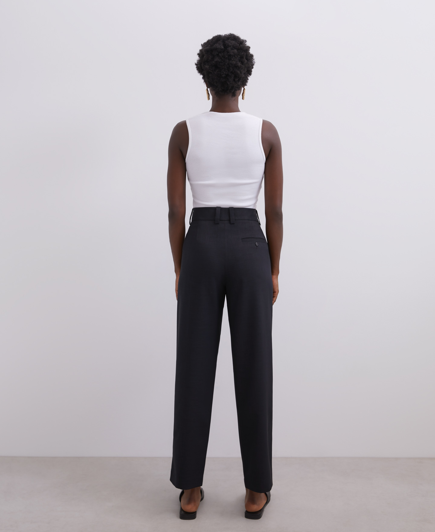High-waisted tailored trousers image number 1