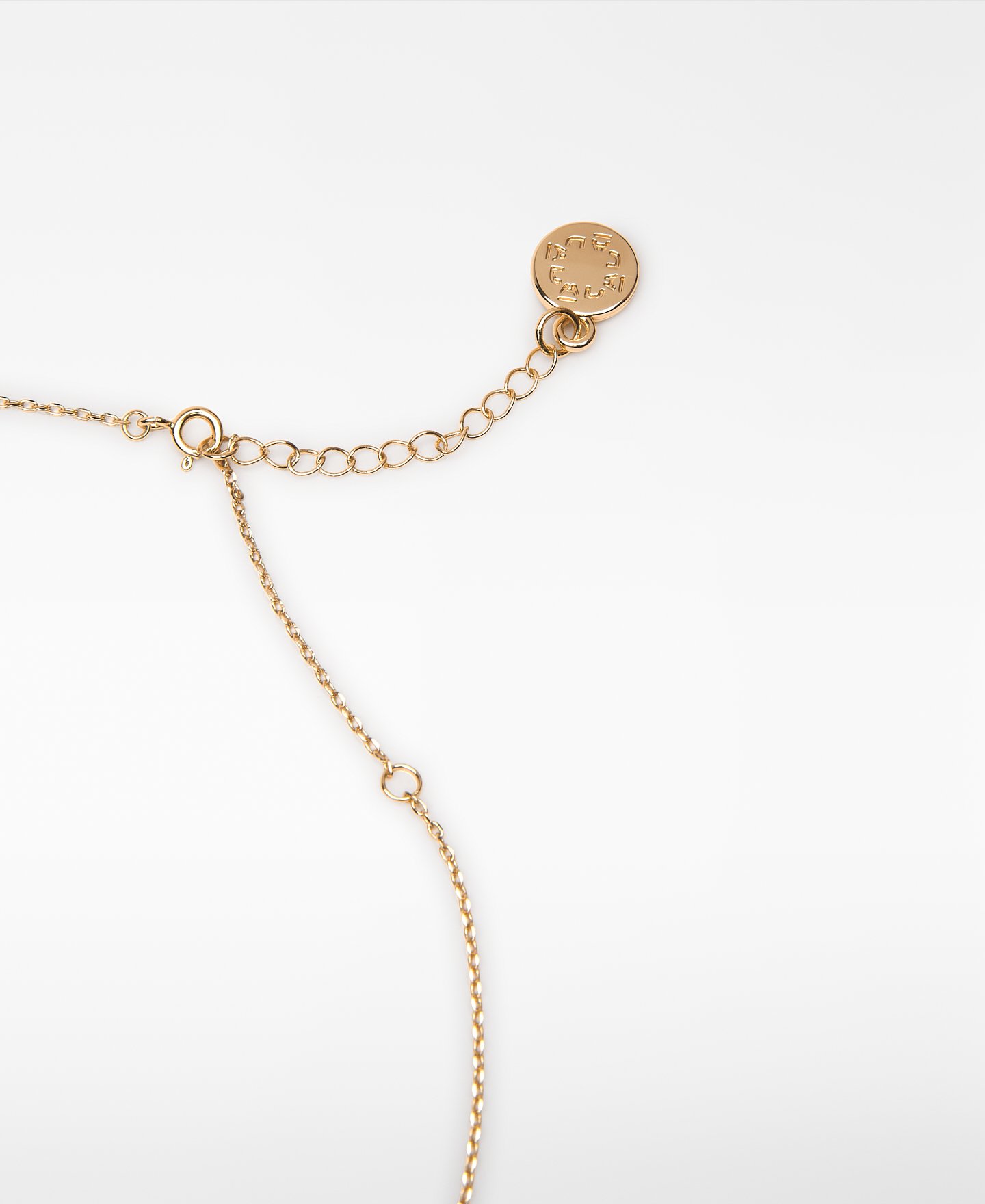 Metal turned piece necklace woman image number 2