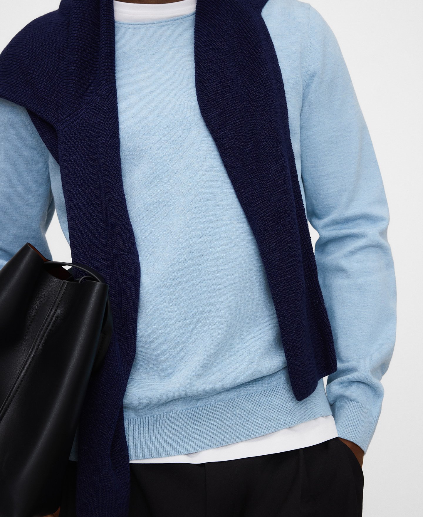 Organic cotton rolled neck sweater image number 3