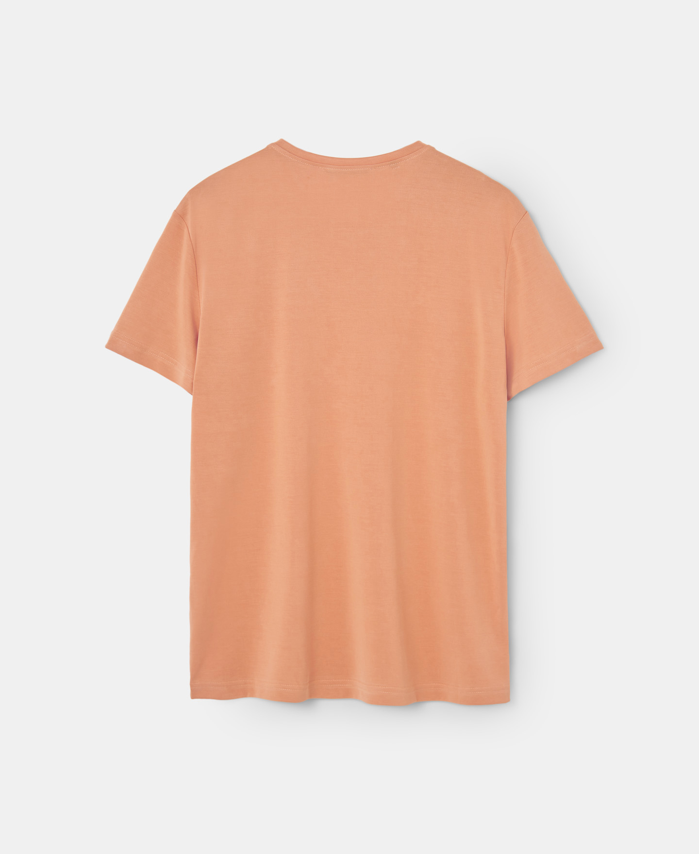 Orange modal crew neck t-shirt image number 5