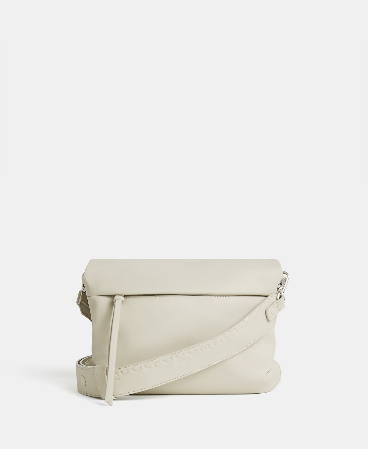 Recycled polyester pleated messenger bag image number 1