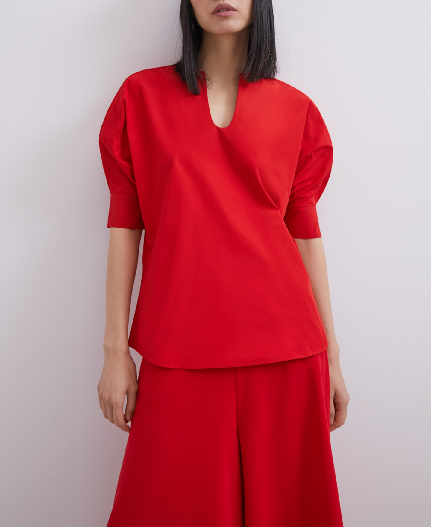 Fluid puffed sleeve shirt image number 0