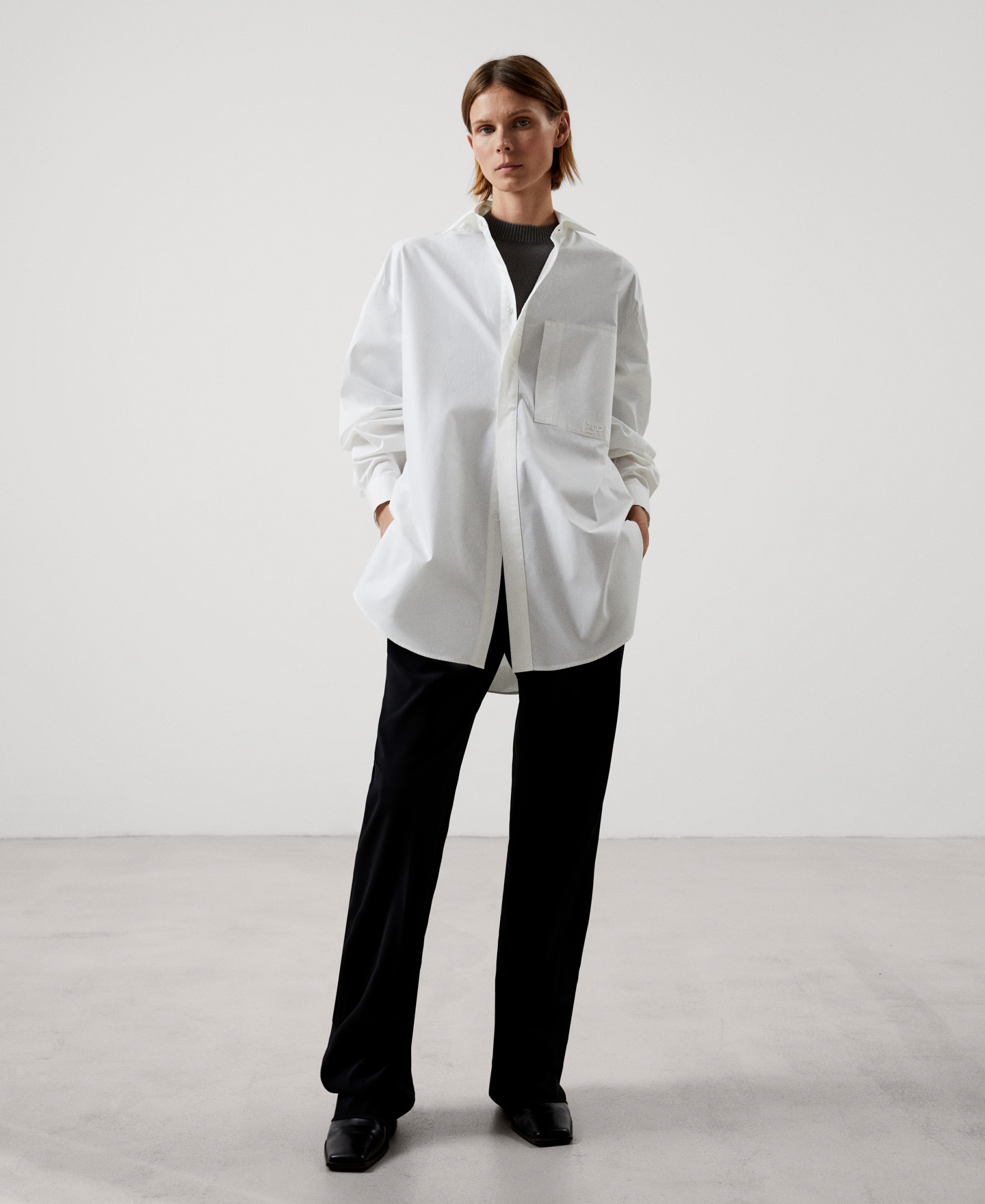 Nylon and merino wool sweater image number 1