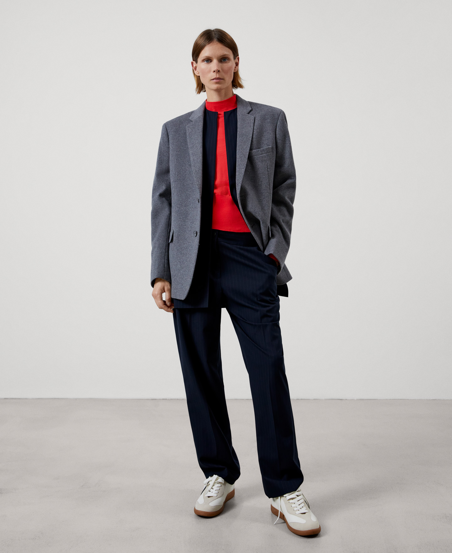 Merino wool high collar sweater image number 1