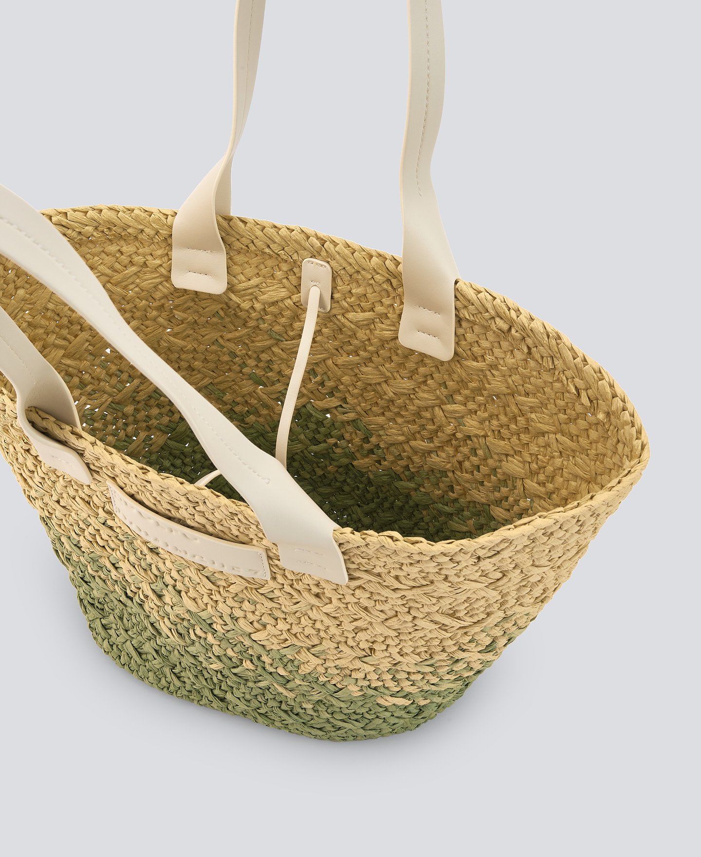 Medium braided paper shopper bag woman image number 2