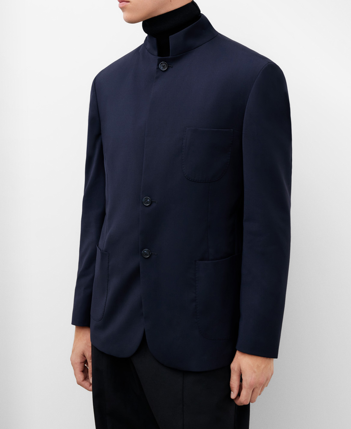 Blazer com gola Mao desmontável image number 0