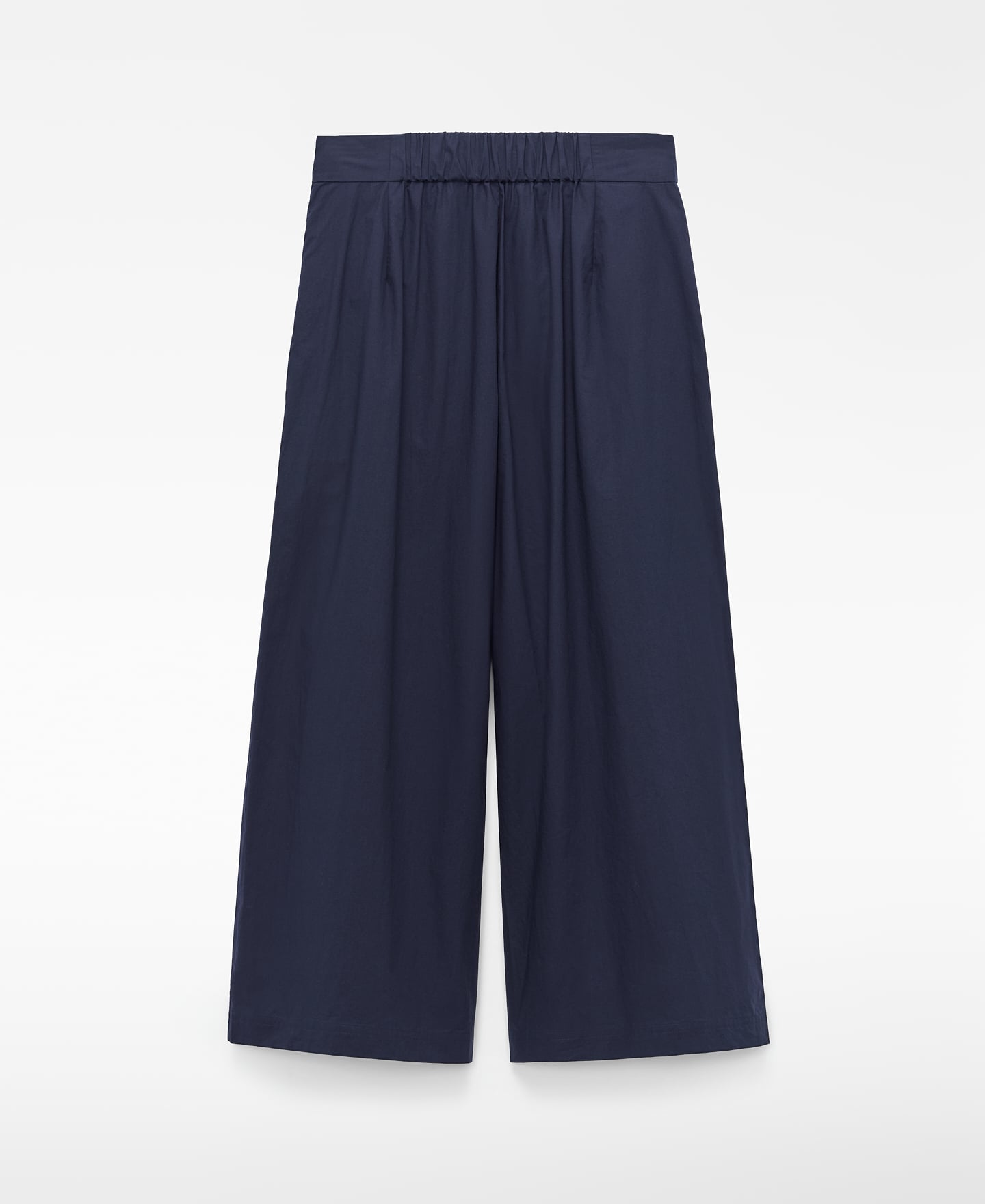 Poplin wrap-front culotte trousers image number 1