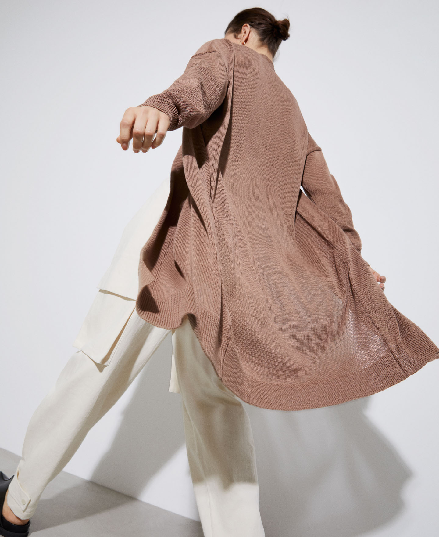 Extra long raffia look jacket image number 2