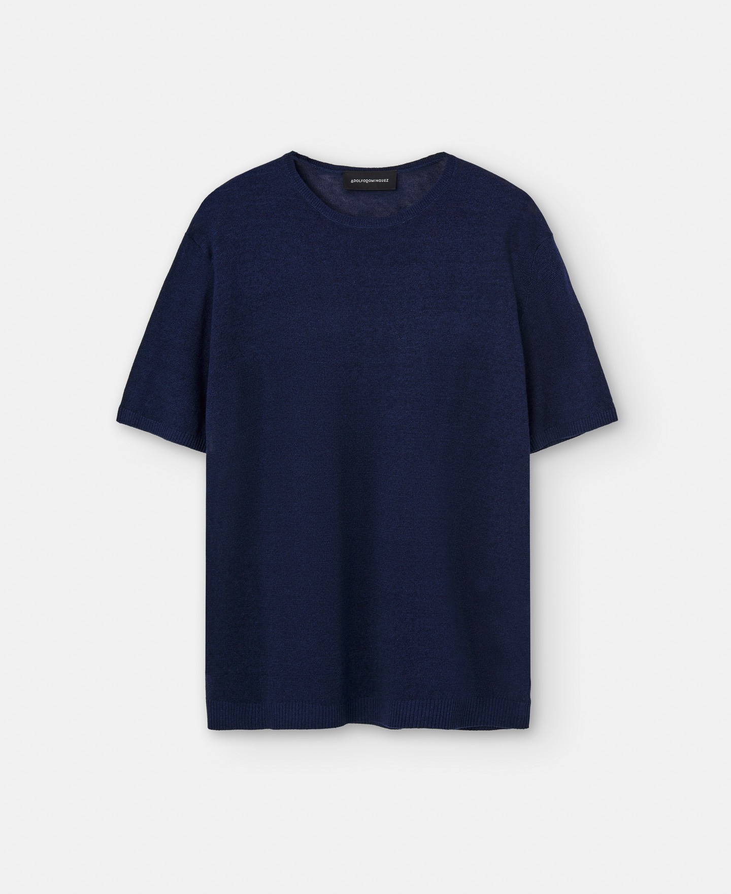 Linen knitted crew neck t-shirt image number 4