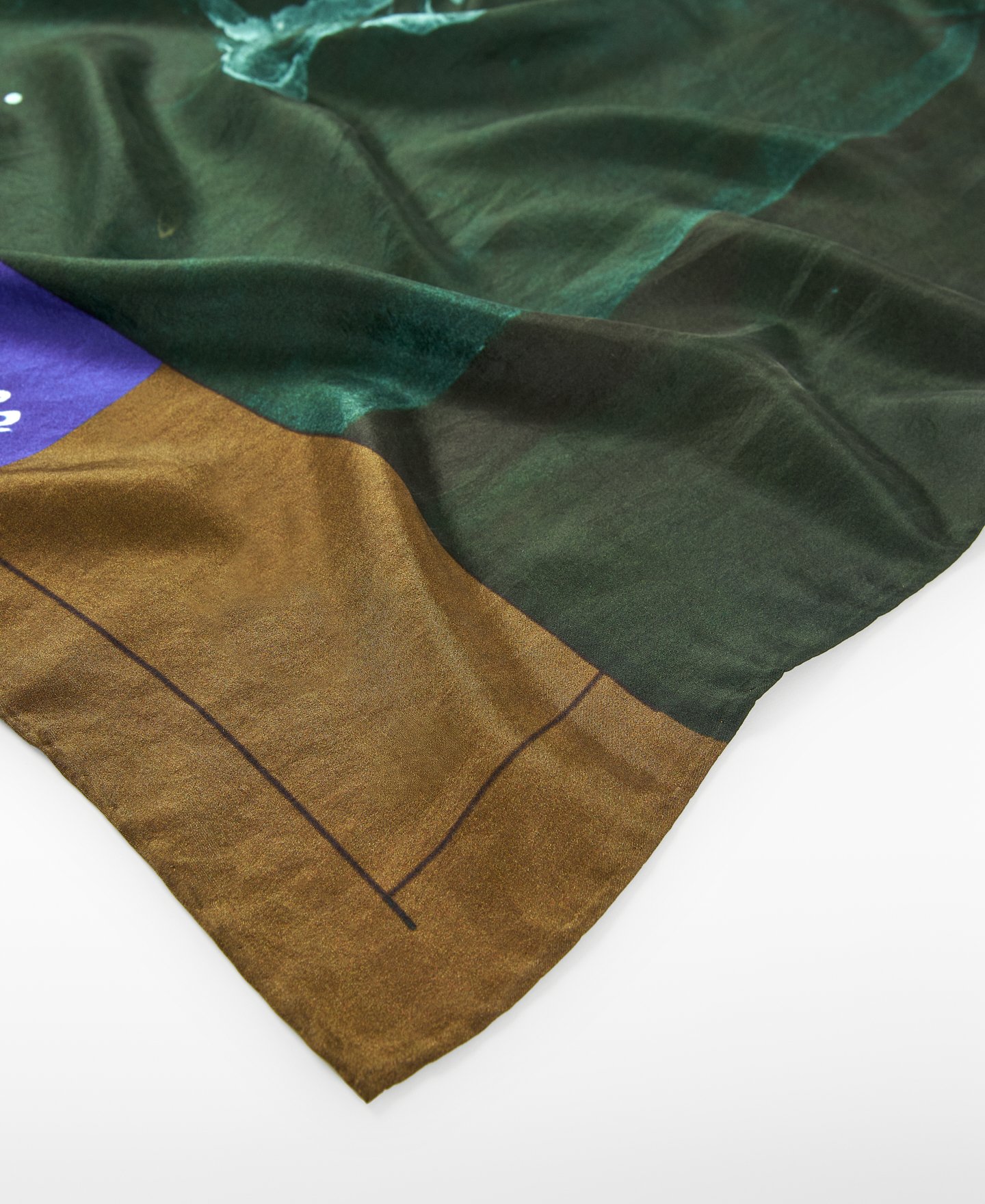 Silk printed maxi scarf woman image number 2