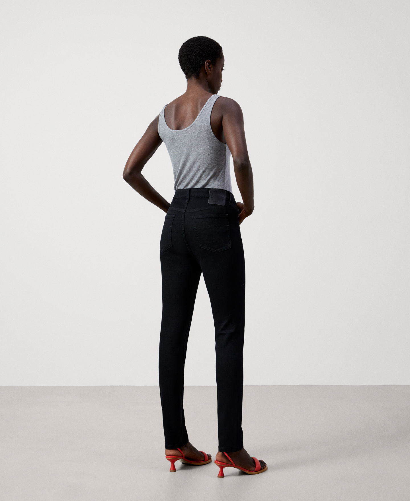 Recycled polyester skinny trousers image number 2