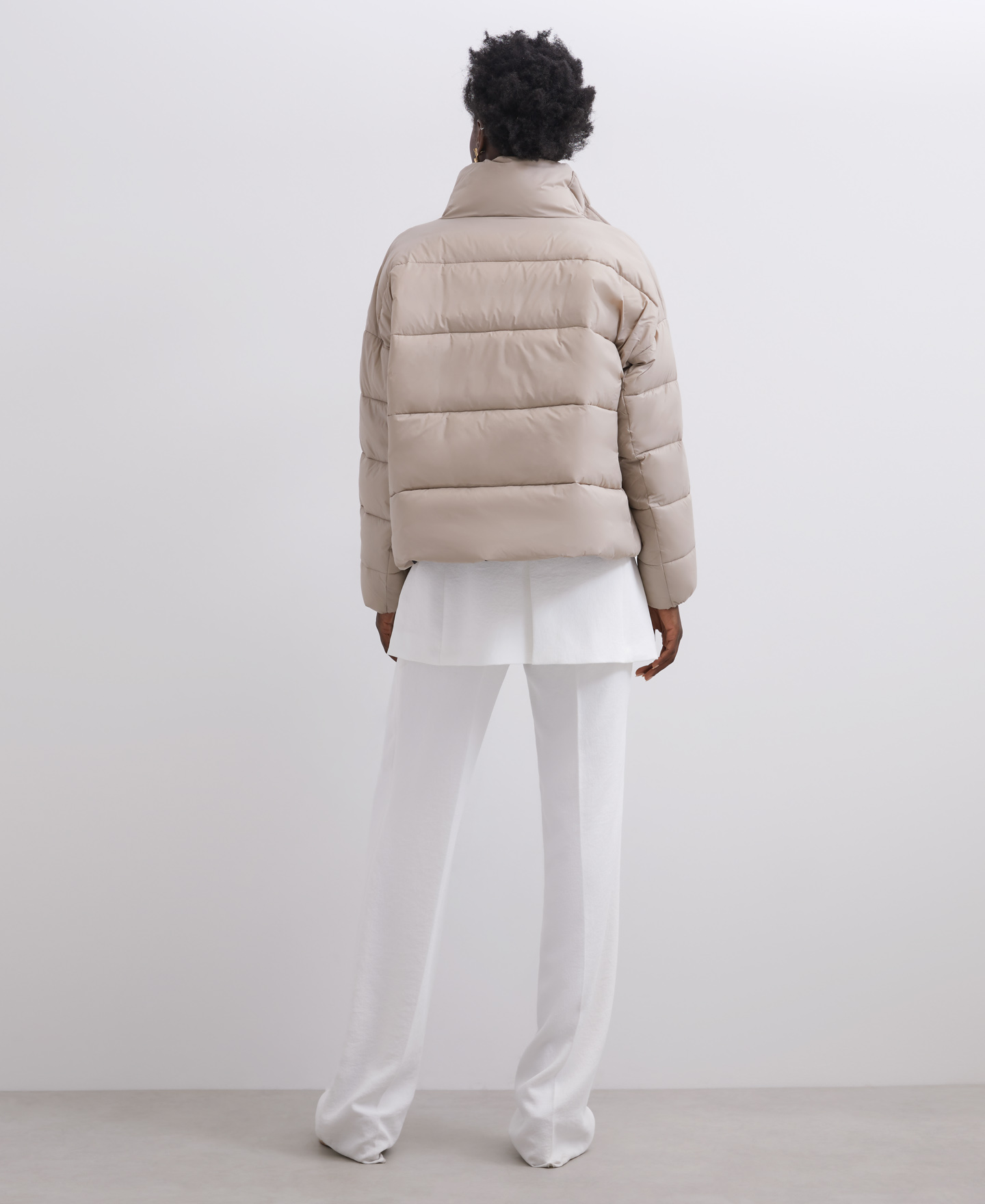 Oversize padded nylon jacket image number 2