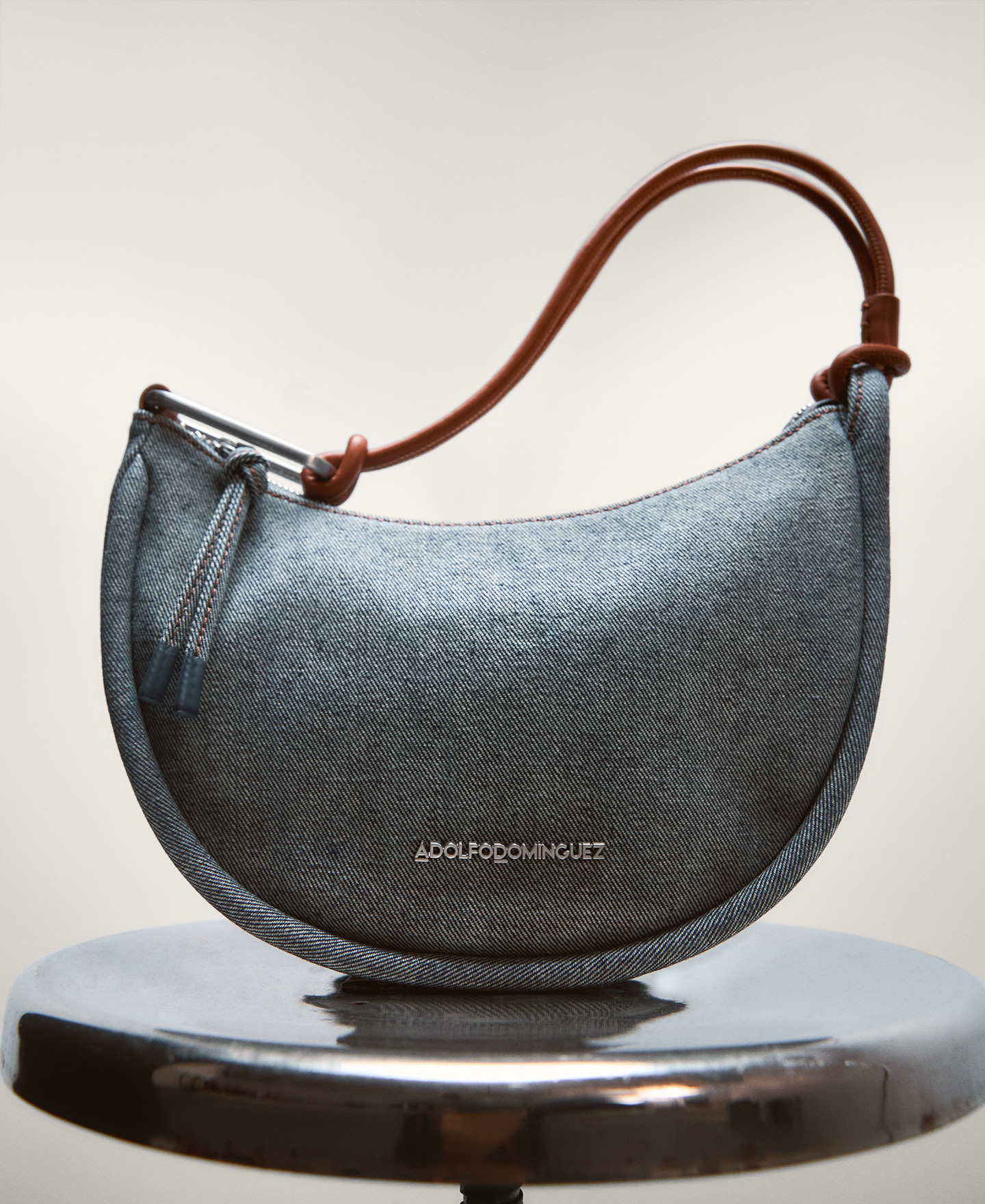 Luna denim shoulder bag woman image number 4