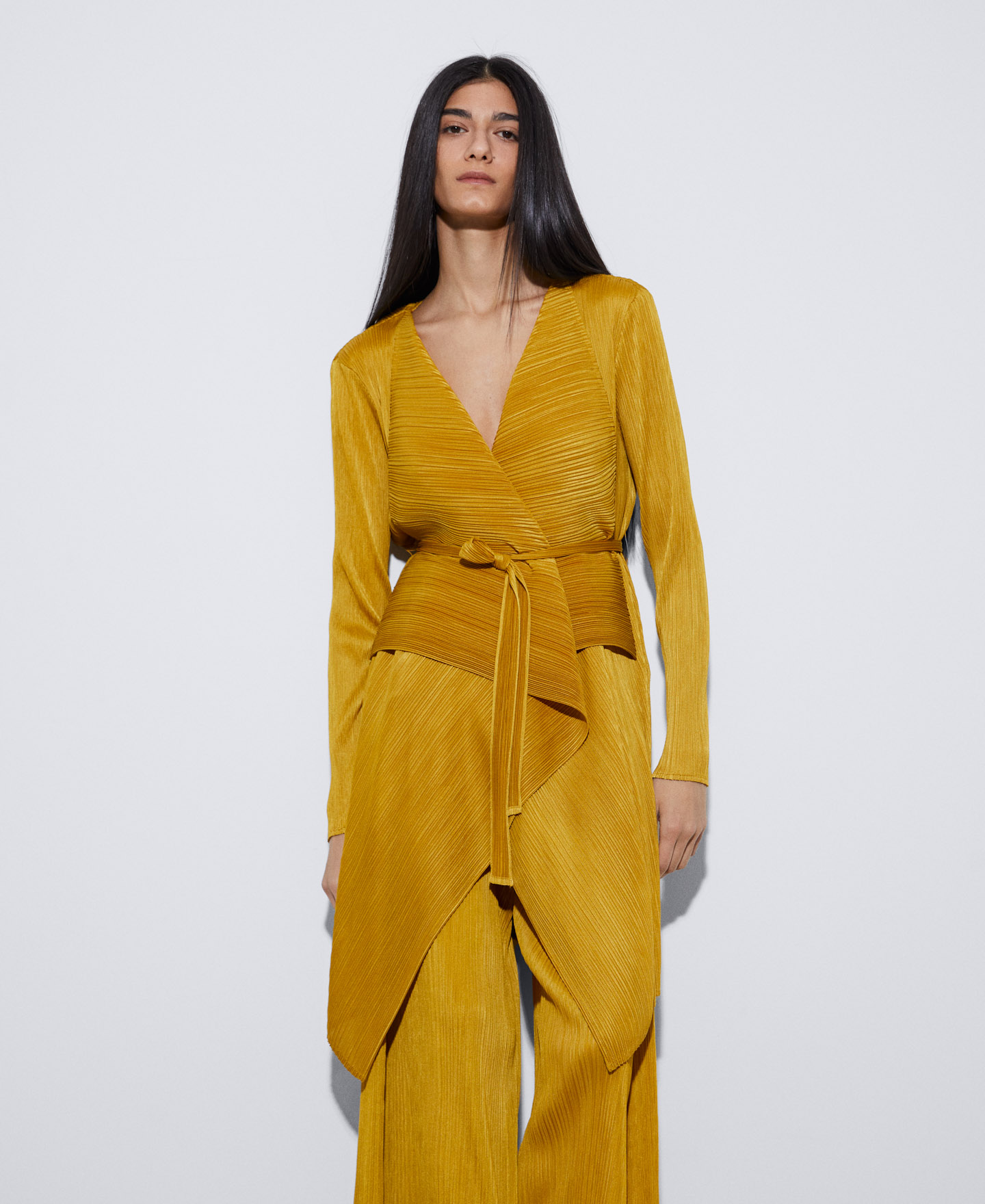 Asymmetric crinkle jacket image number 0