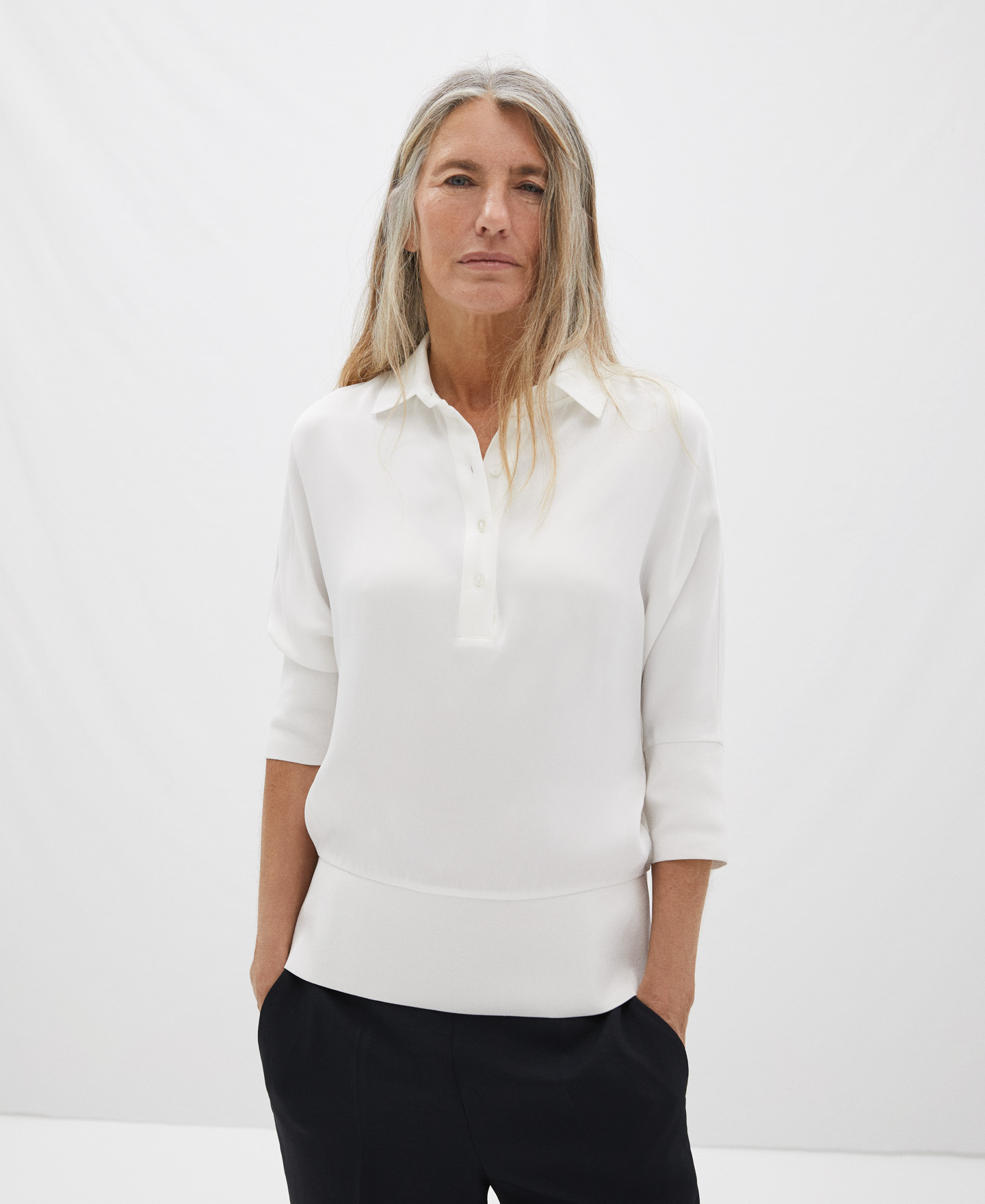 Japanese sleeve viscose blouse image number 0