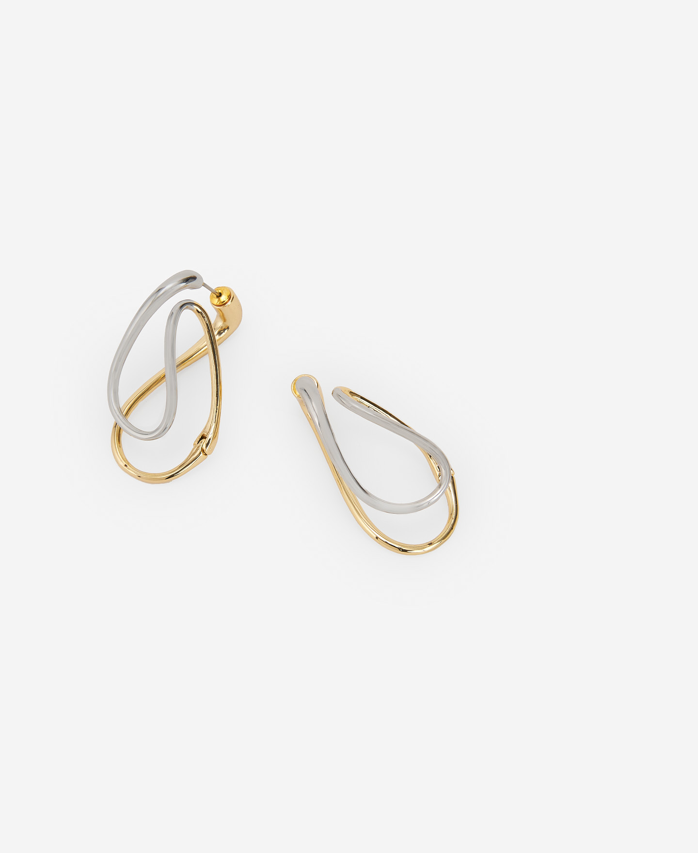 Two-colour lacquered earring image number 1