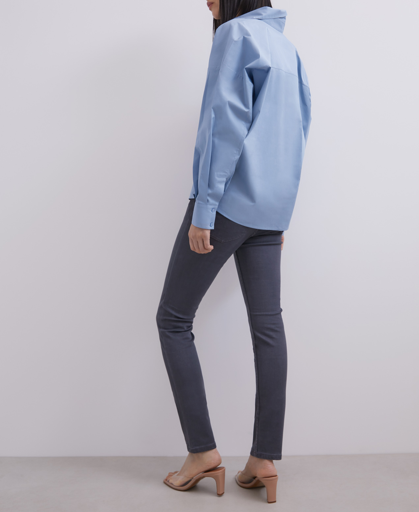 Cotton V-neck shirt image number 1