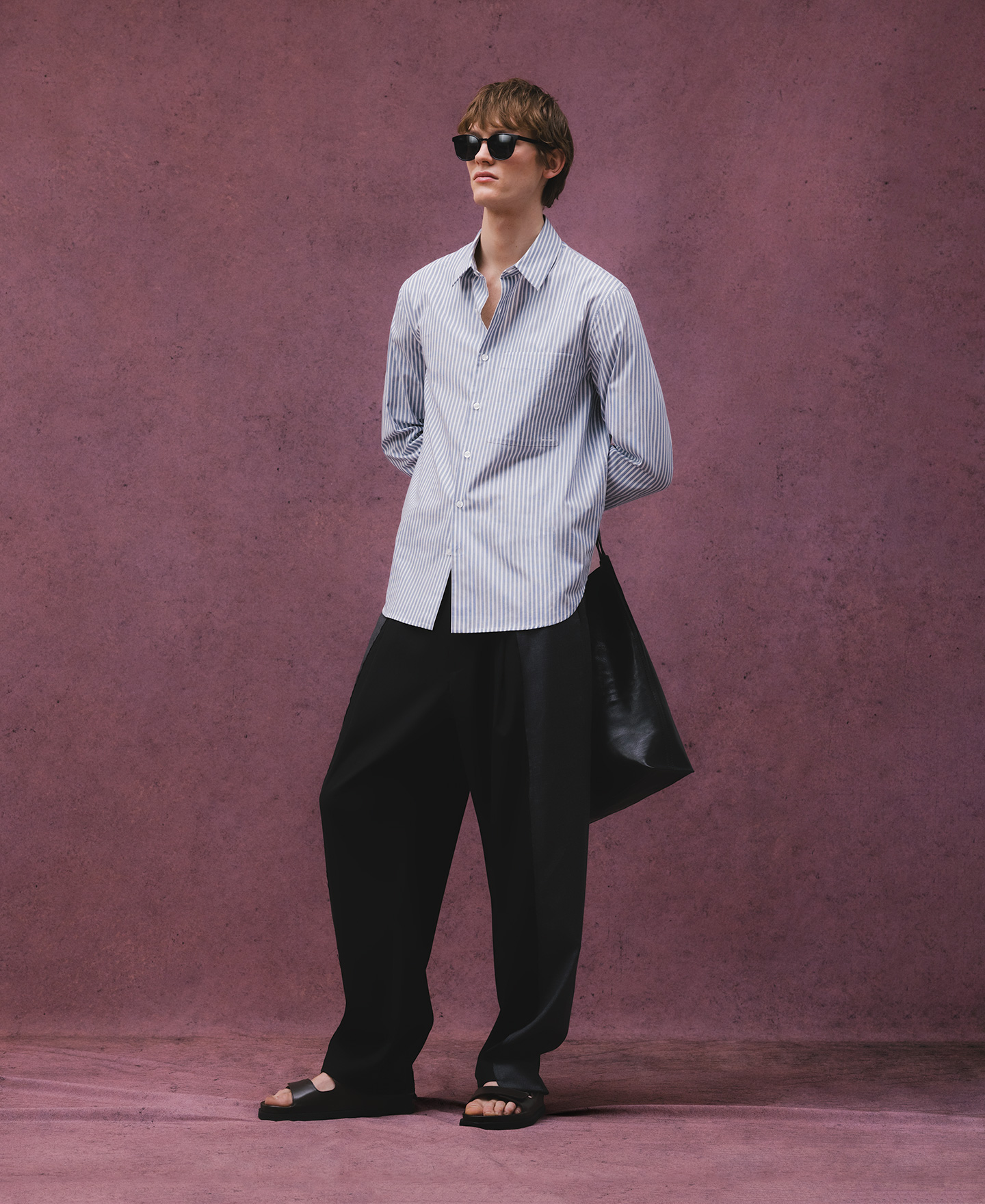 Trousers with side pieces man image number 1