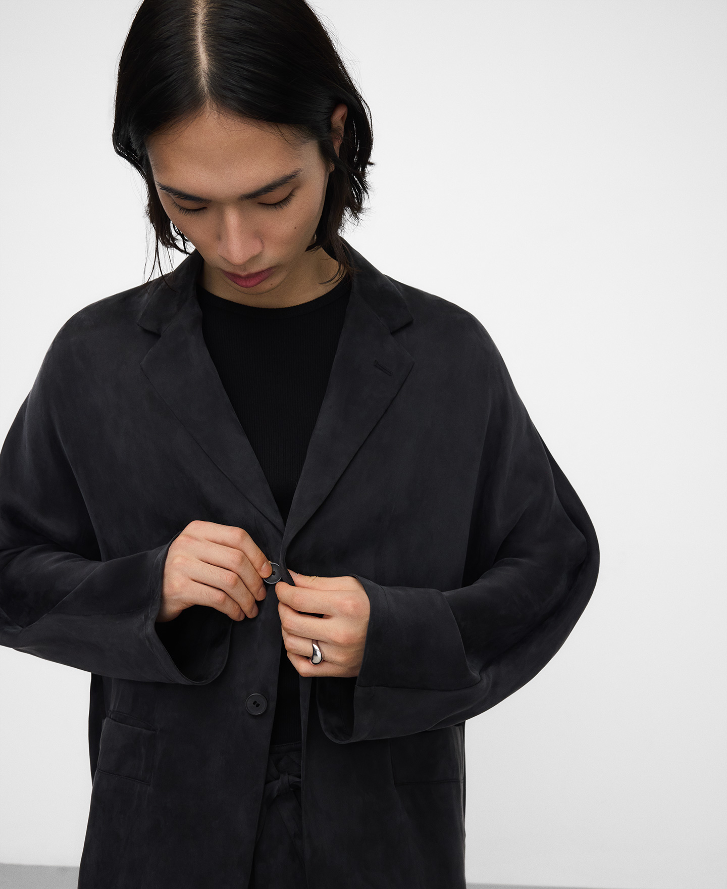 Unstructured relaxed fit blazer image number 0