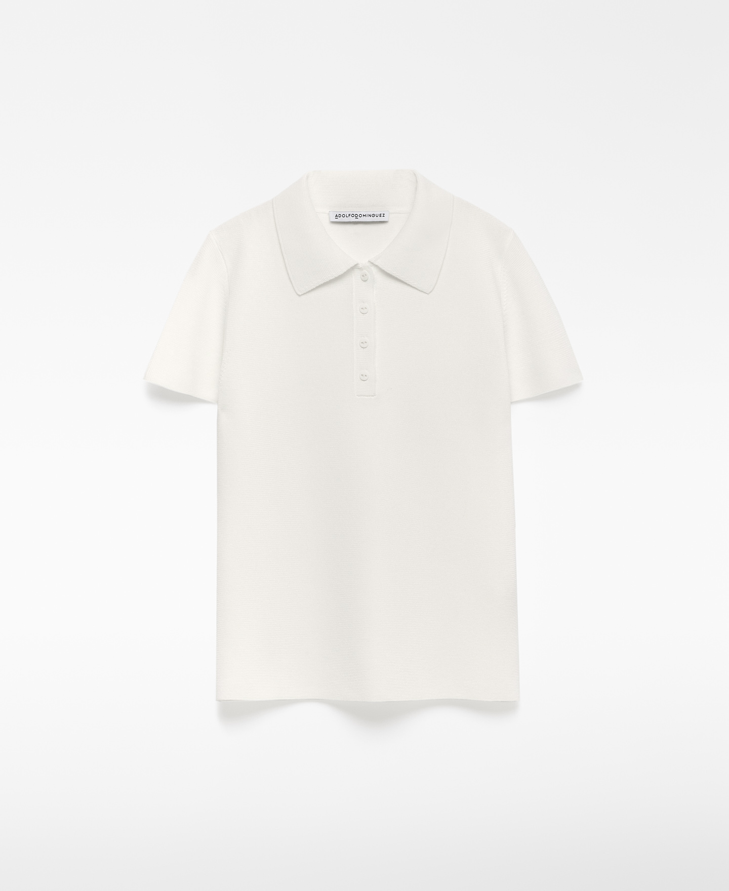 Knit short sleeve polo shirt woman image number 4