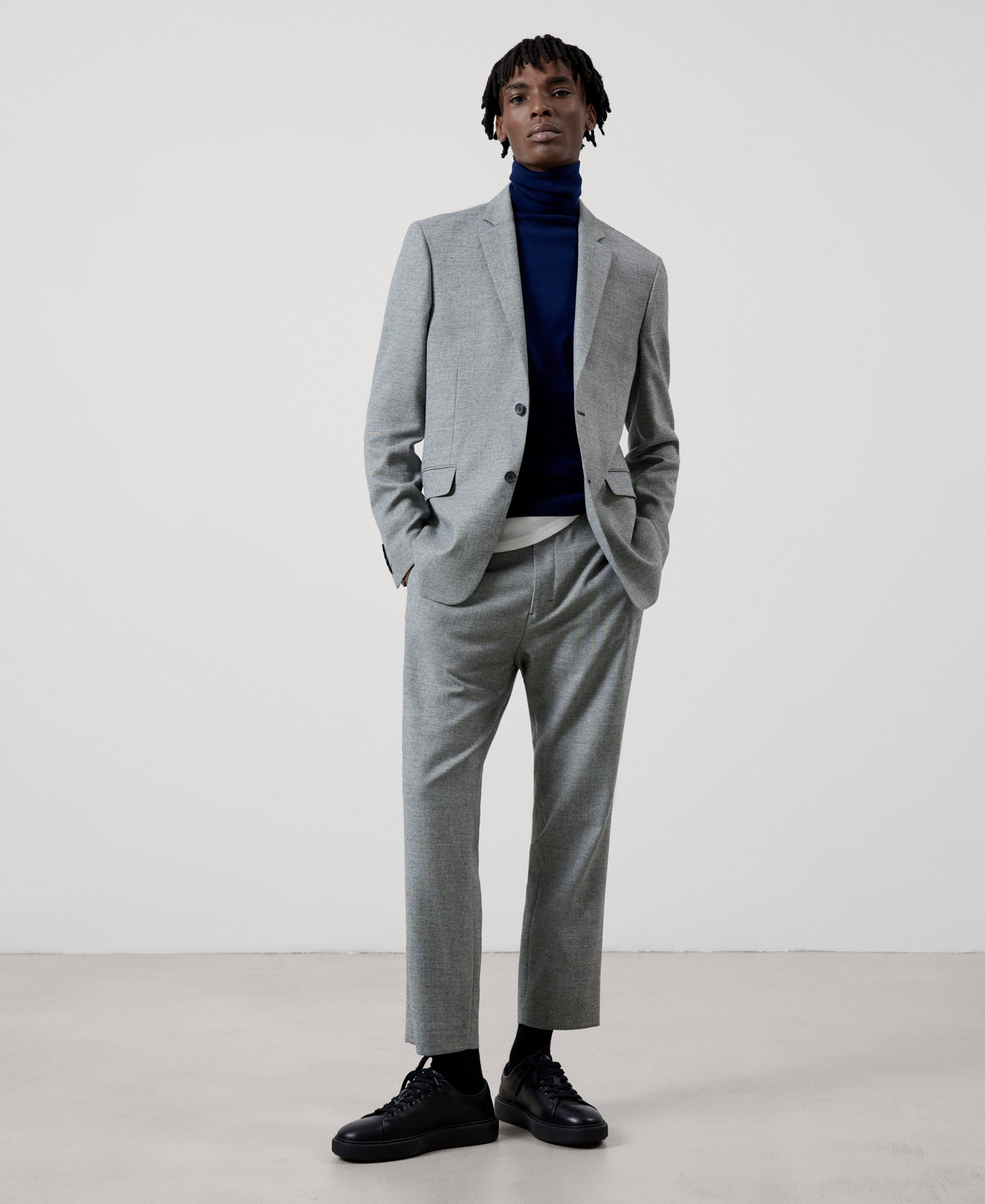 Ankle-length tailored trousers image number 1