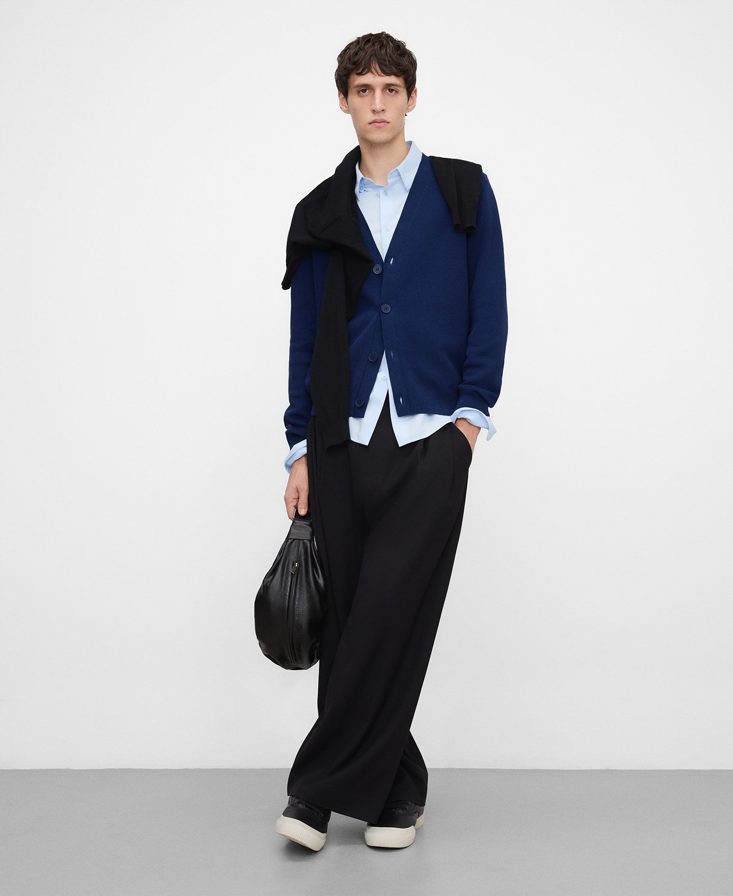 Organic cotton knit cardigan image number 1