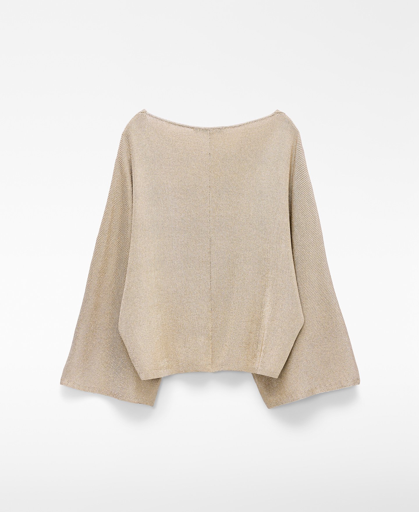 Camisola com decote em V em malha metalizada image number 5