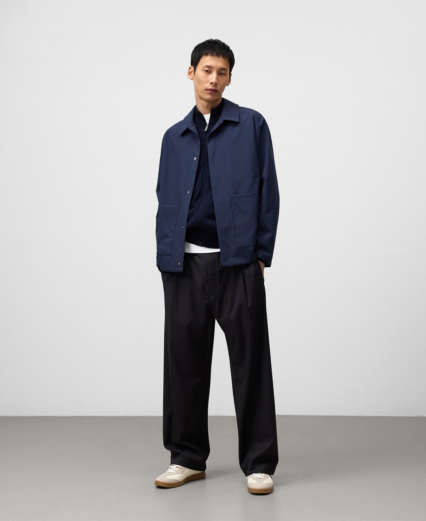 Jacke technischer Stoff Reverskragen Herren image number 1