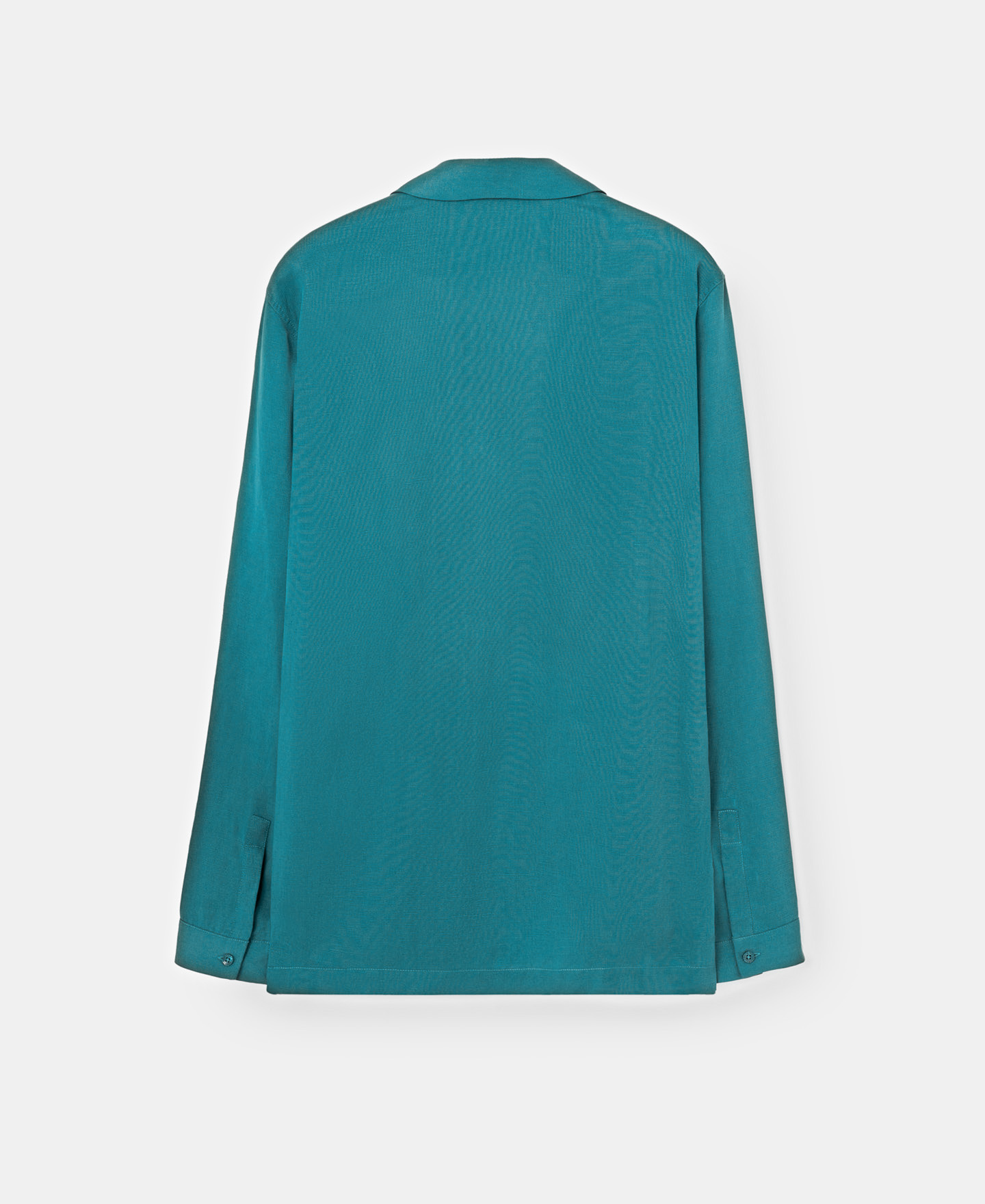 Lyocell and linen bowling collar shirt image number 5