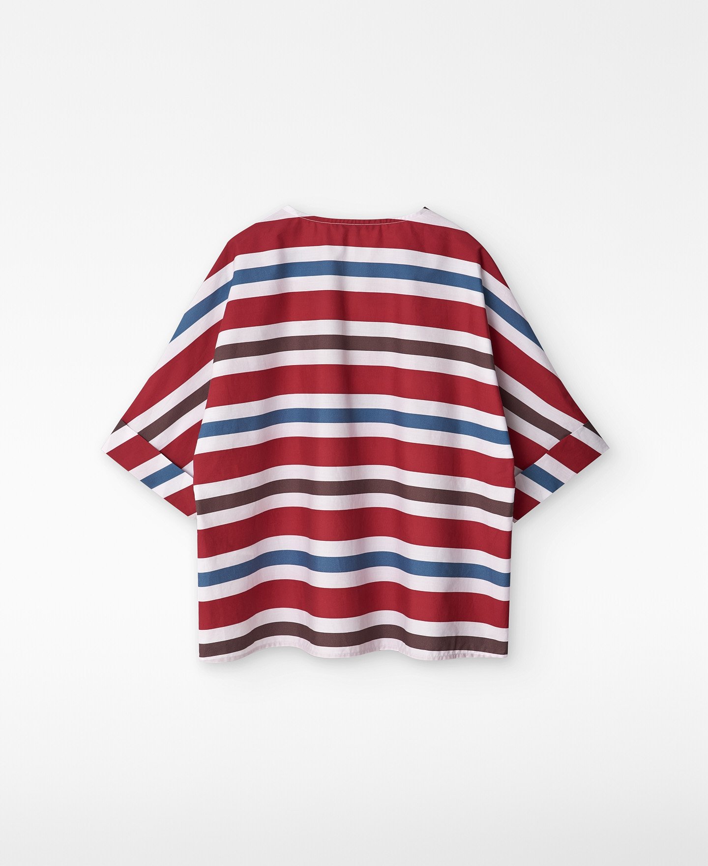 Bluse mit Streifen V-Ausschnitt Damen image number 1