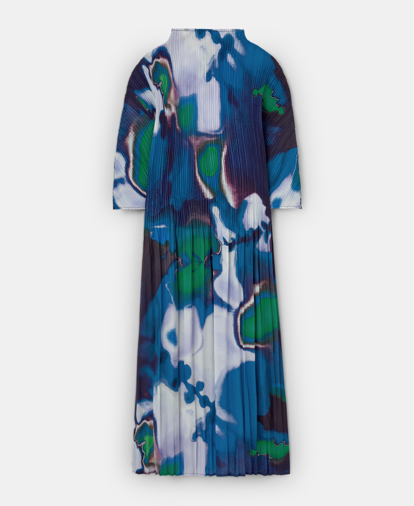 Neon printed crinkle midi dress image number 5