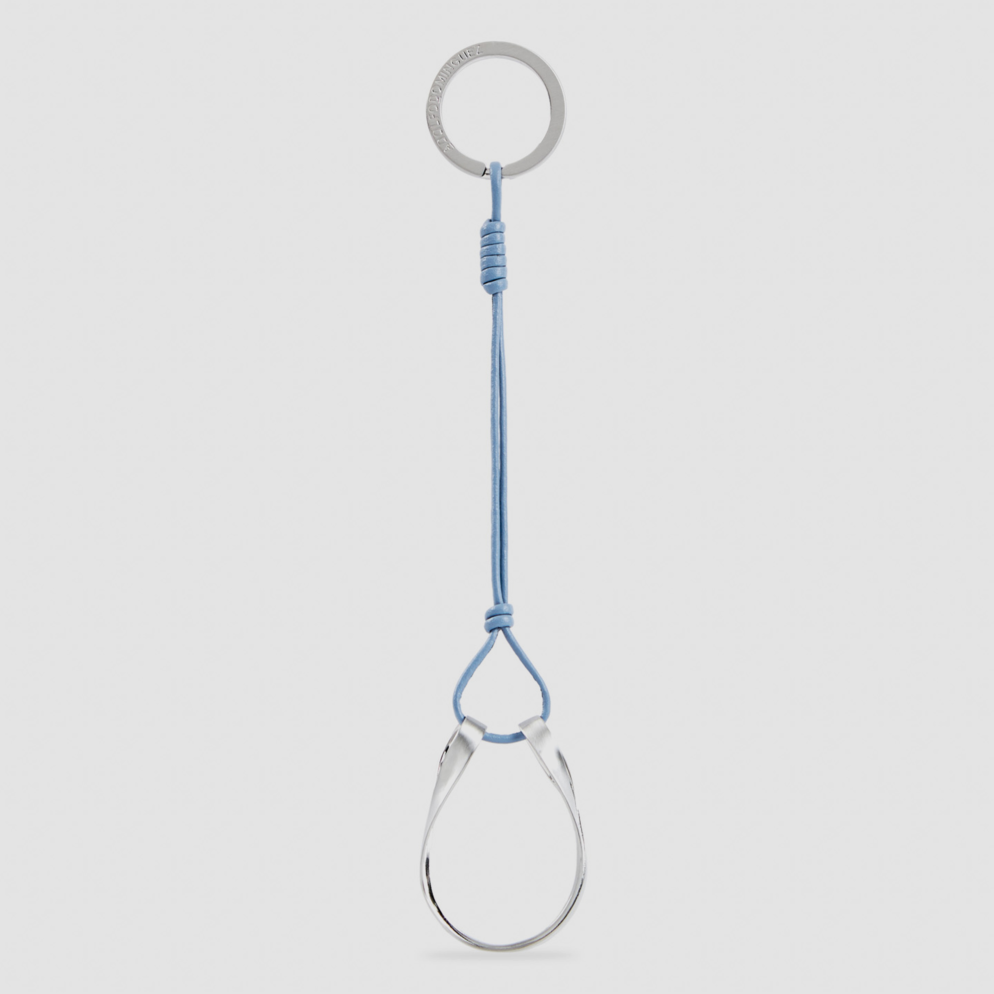 Vachetta leather keyring organic ring image number 0