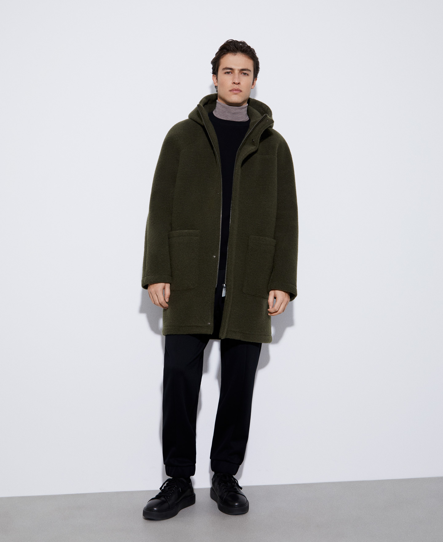 Nautical jacket in nylon and merino wool image number 1