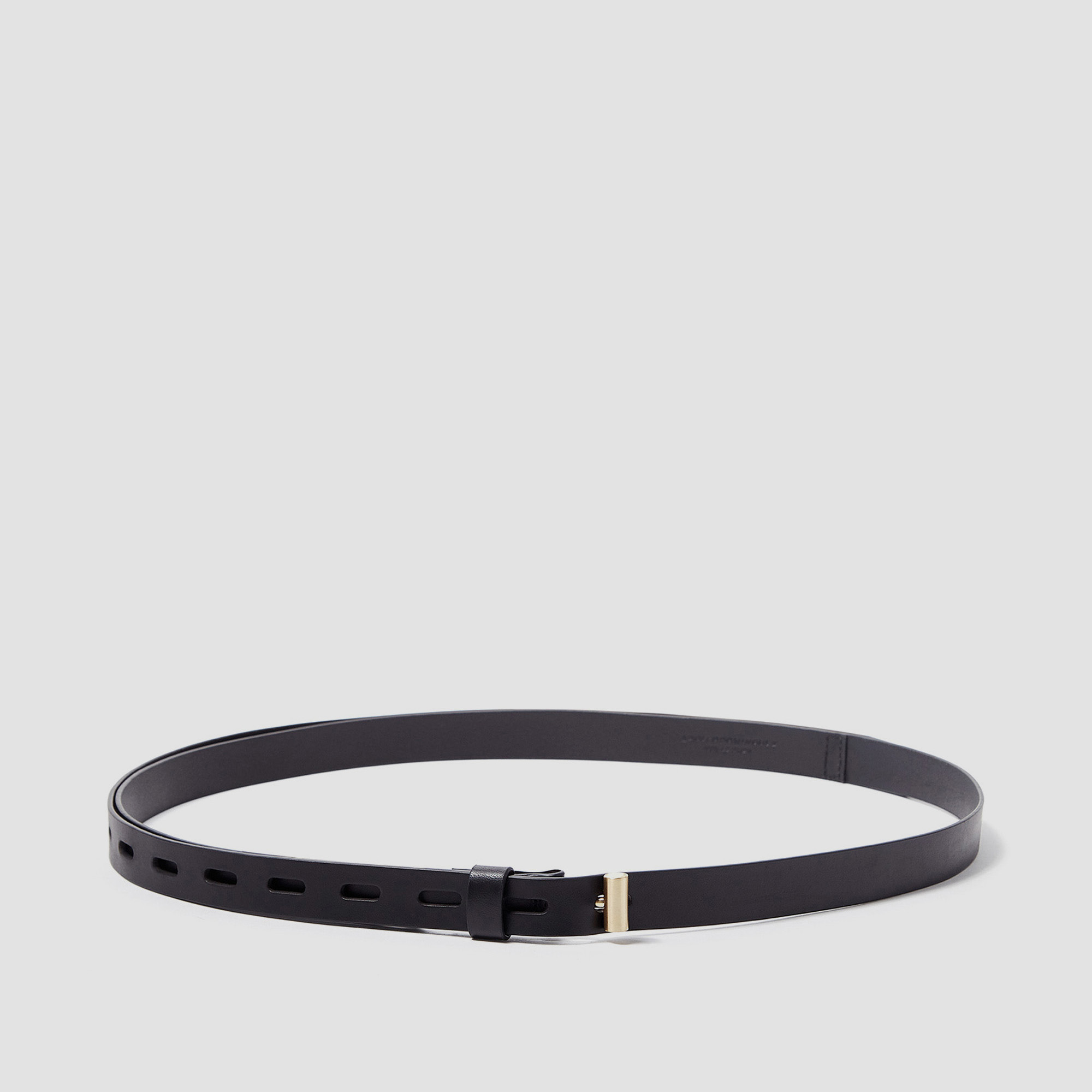 Belt with leather clasp fastening image number 0