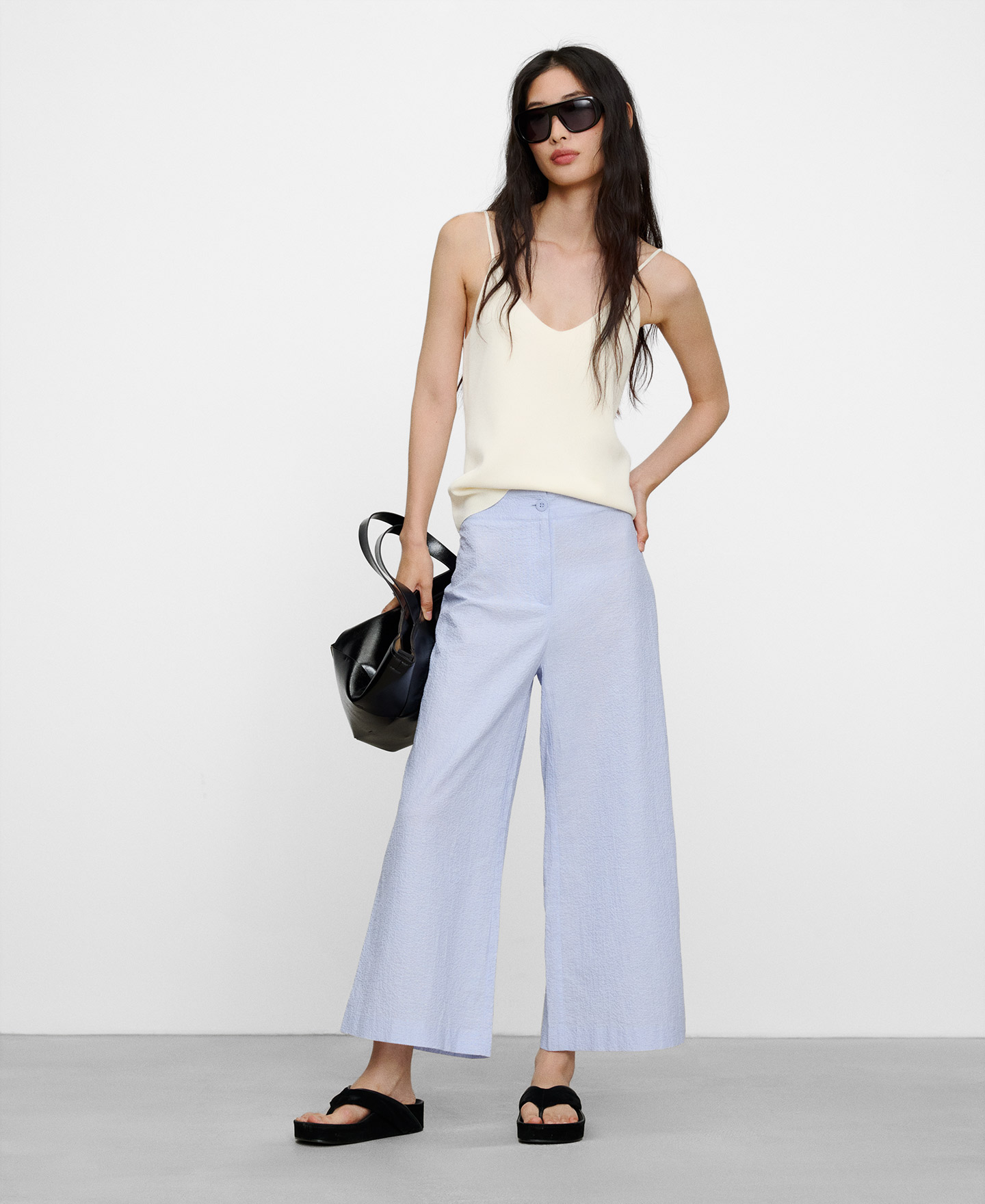 Culotte-Hose aus Baumwoll-Seersucker image number 1