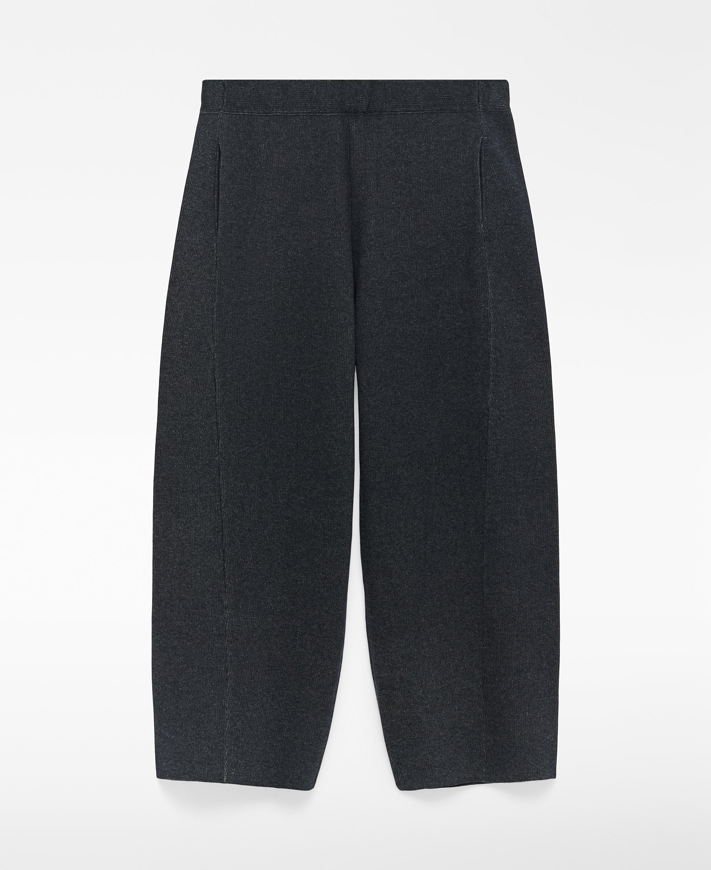 Knit barrel fit trousers man image number 4