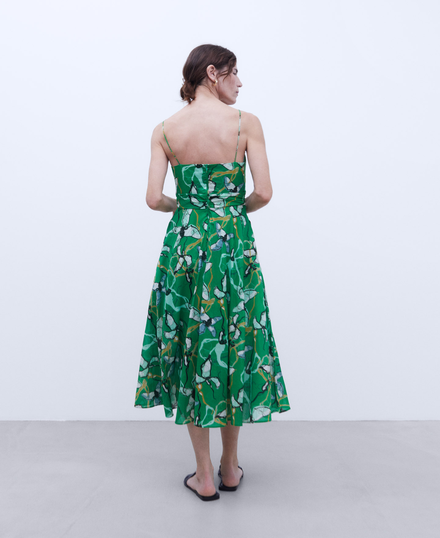 Three-strap cotton dress image number 2